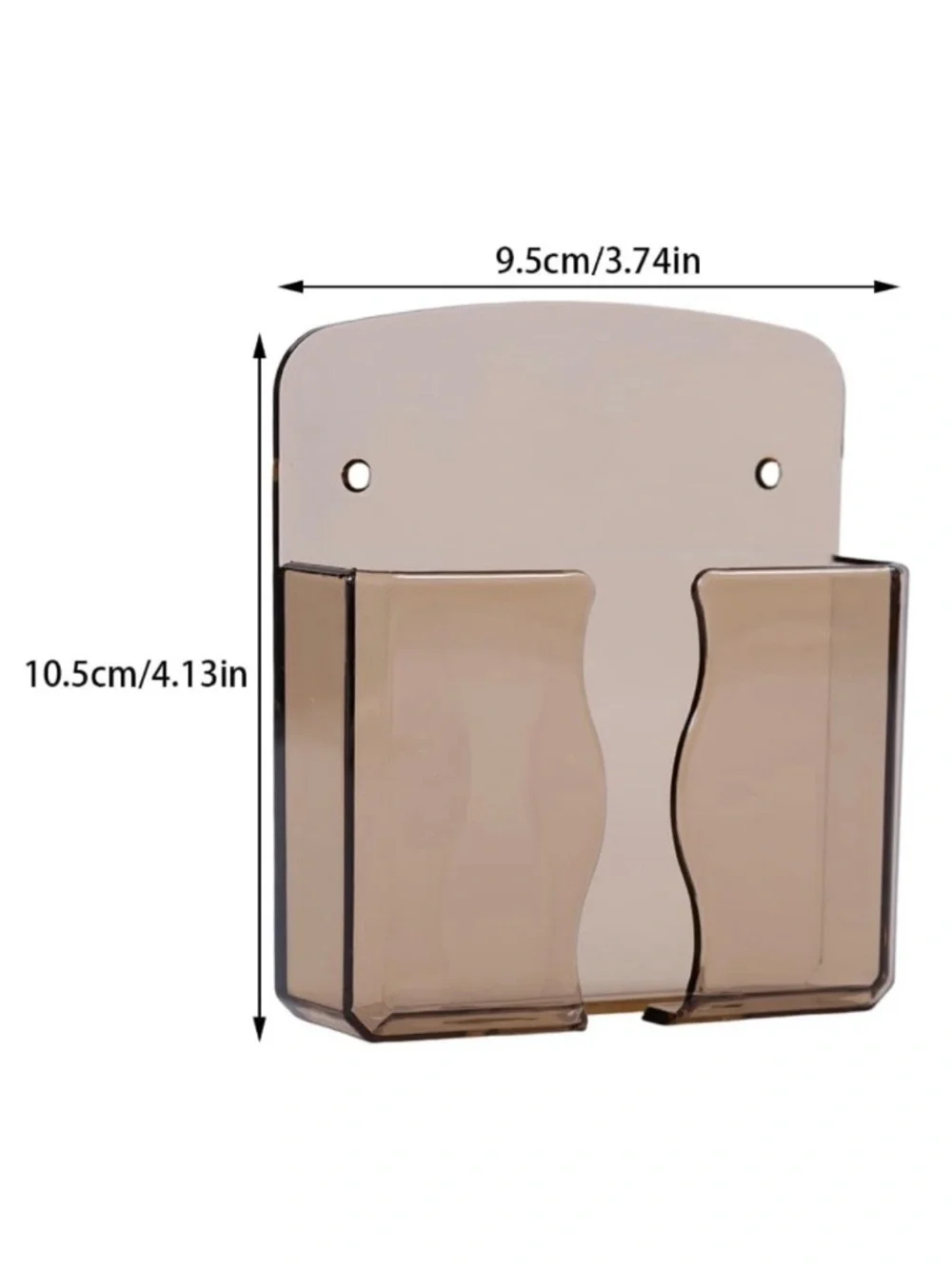 💞 New Set of 2 Smokey Brown Wall Mounted Cell Phone & Small Accessories Holders